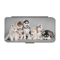 Siberian Husky Valpar iPhone 12 Mini Plånboksfodral multifärg
