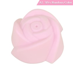 1/5 ST Silikon Cupcake Form Rund Rose Flower Födelsedagstårta Mo A2