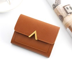 Damplånbok Modekorthållare Liten plånbok PU-läderfashio Brown