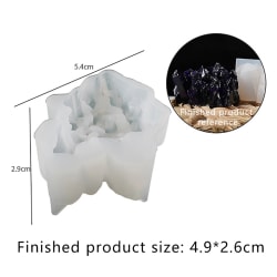 Gör-det-själv Kristall Epoxiharts form Ice Cluster Ornament Crystal Candl A3
