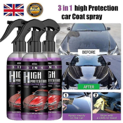 3pack High Protection Quick Car Coat Keramisk 3 In 1 Coating Spray Hydrofobisk null ingen