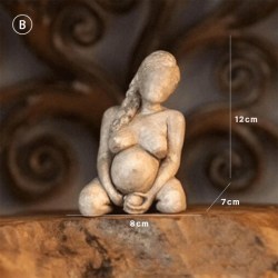 Moder Jord Konst Brons Gaia Staty Present Lera Gravid kvinna Ta B CDQ