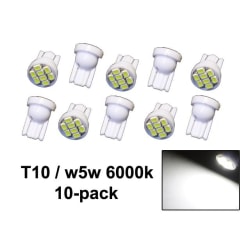 T10 w5w Led 6000k chip 10-pack 140 lumen st Vit