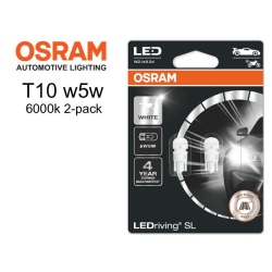 Osram t10 w5w 6000K 2-pack led W2.1x9.5d Vit