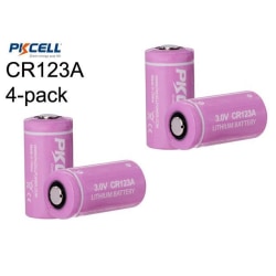 CR123A 4-pack Lithium batteri CR 123A 3V PKCell batteri LR123