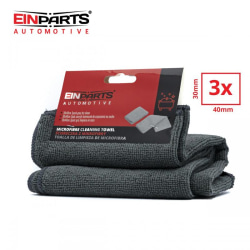 EINPARTS 3-pack Mikrofiberdukar biltvätt / polering / torkning grå