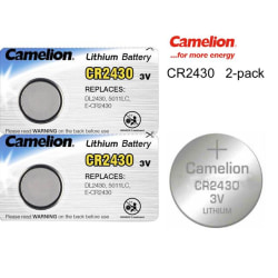 CR2430 2-pack Lithium batteri CR 2430 3V Camelion batterier