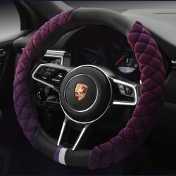 1 x Universal Fluffy Winter Plush Car Rat Wheel Cover (Purp