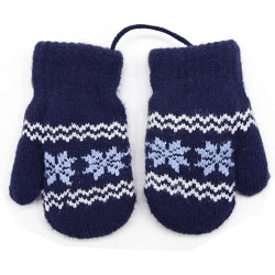 Vinterhandskar för barn Vantar Unisex Warm Knit Snowflake med N