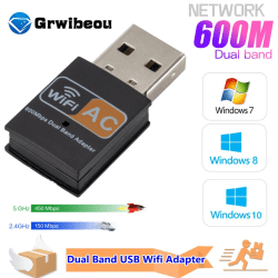 Dual Band USB Wifi Adapter 600Mbps