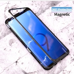 Magnetisk hård fodral i 2 delar för samsung s9 plus |svart