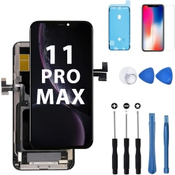 Ersättning Iphone 11 pro max skärm med verktyg och Vattentätt lim