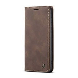 CaseMe 0013 plånbok Läderfodral  för Samsung  note 20 ultra mörk Brun