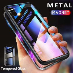 magnet fodral med härdat glas för iphone Xs/X svart Svart