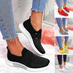 Slip-on Shoes With Orthopedic Sole Womens Fashion Sneakers Platform Sneaker For Women Walking Shoes Black 42