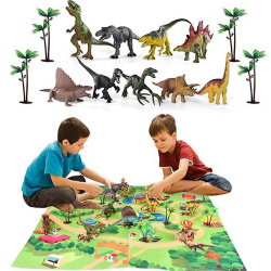 Dinosaur World Game Matta, barndagspresent, med 5