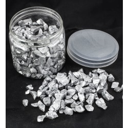 Dekorsten i glas, färg silver i burkar på 600 g, 10-pack
