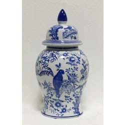 Klassisk urna i handdekorerat kinesisk porslin