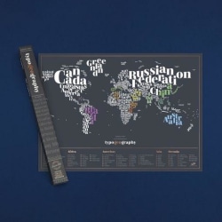 World Wide Scratch Map - kartta, johon raaputat paikkojen nimet