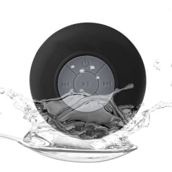 Vattentät Bluetooth-högtalare med sugpropp (Svart)