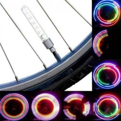 LED-belysning x 2 till cykelhjul i 5 färger