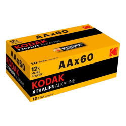 Kodak XTRALIFE alkaline AA battery (60 pack)