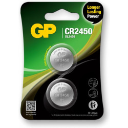GP Knappcell Litium CR2450, 2-pack