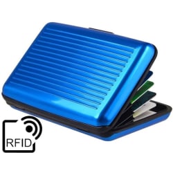 Plånbok med 6st kortfack, RFID-Skydd, Blå