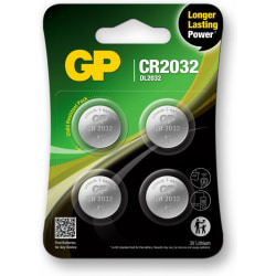 GP Knappcell Litium CR2032, 4-pack
