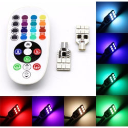 2-pack LED dekorationsljus, T10, RGB