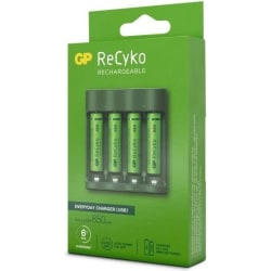GP ReCyko batteriladdare inkl. AAA-batterier