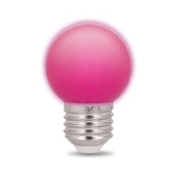 Forever Light LED-lampa x 5, E27 G45 2W, Rosa