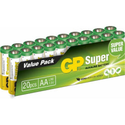 GP Super Alkaline AA batteri, 15A/LR6, 20-pack