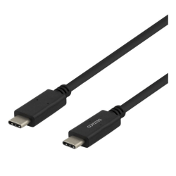 DELTACO USB 2.0 USB-C till USB-C-kabel, 1 m, USB-IF, 480 Mbit/s,