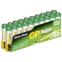 GP Super Alkaline AAA batteri, 24A/LR03, 20-pack