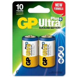 GP Ultra Plus Alkaline C batteri, 14AUP/LR14, 2-pack