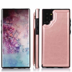 Samsung Galaxy Note10 Plus - Elegant Skal med Korthållare Roséguld