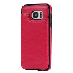 Stilsäkert Plånboksskal (M-Safe) för Samsung Galaxy S7 Edge Rosaröd