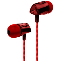Stilige dynamiske komfortable AUX-hodetelefoner Röd