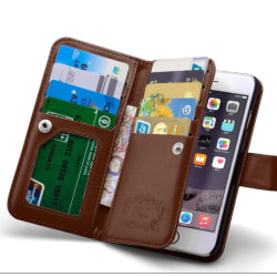 iPhone 6/6S Plus - Stilrent Plånboksfodral i Läder från LEMAN Brun
