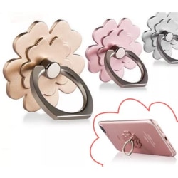 Elegant Smart Ringhållare med blommotiv för mobiler Roséguld