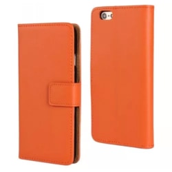 NORTH:s Plånboksfodral i Läder för iPhone 6 Plus Orange