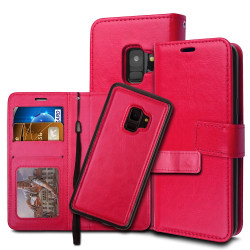 Plånboksfodral med Skalfunktion - Samsung Galaxy S9+ Rosa