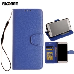 Huawei P10 - Stilrent Plånboksfodral från NKOBEE Blå