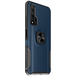Huawei Nova 5T - Praktiskt Leman Skal med Ringhållare Mörkblå