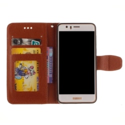 Huawei P8 Lite - Stilrent Plånboksfodral från NKOBEE Brun