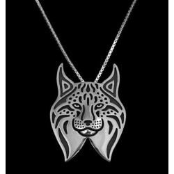 Halsband LO Lynx Lodjur Kattdjur Djurälskare Silver