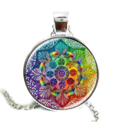 Halsband Mandala Buddhism Chakra Flower Of Life Yoga Alkemi multifärg