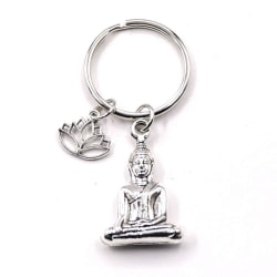 Nøkkelring - Buddha - Lotus Silver