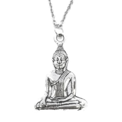 Halsband Buddha Symbol Buddhism Yoga Meditation New Age Silver
